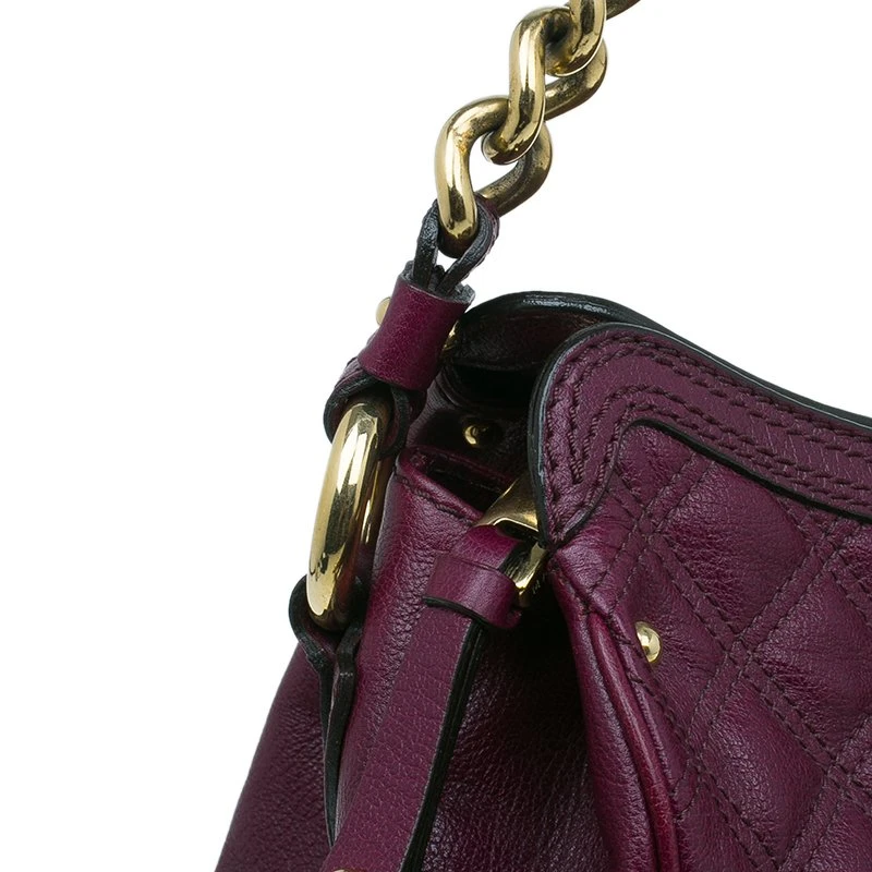 Marc Jacobs Purple Quilted Leather Alyona Hobo Bag For Women 6 Marc Jacobs Purple Quilted Leather Alyona Hobo Bag For Women - Image 6