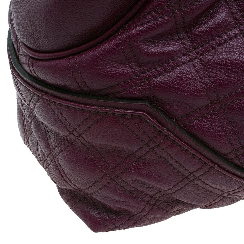 Marc Jacobs Purple Quilted Leather Alyona Hobo Bag For Women 9 Marc Jacobs Purple Quilted Leather Alyona Hobo Bag For Women - Image 9