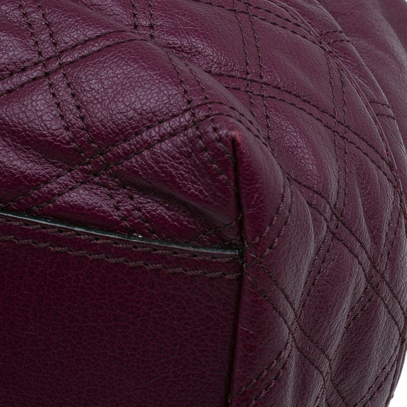 Marc Jacobs Purple Quilted Leather Alyona Hobo Bag For Women 12 Marc Jacobs Purple Quilted Leather Alyona Hobo Bag For Women - Image 12