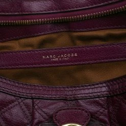 Marc Jacobs Purple Quilted Leather Alyona Hobo Bag For Women 31 Marc Jacobs Purple Quilted Leather Alyona Hobo Bag For Women -Cheap Marc Jacobs Store luxury women marc jacobs used handbags p44146 0015