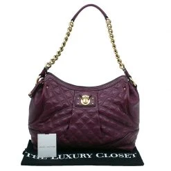 Marc Jacobs Purple Quilted Leather Alyona Hobo Bag For Women 33 Marc Jacobs Purple Quilted Leather Alyona Hobo Bag For Women -Cheap Marc Jacobs Store luxury women marc jacobs used handbags p44146 0017