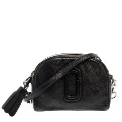 Marc Jacobs Black Leather Shutter Camera Crossbody Bag For Women