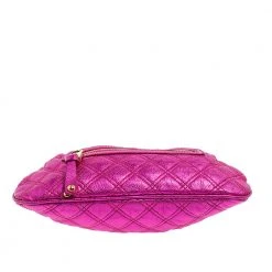 Marc Jacobs Metallic Fuchsia Quilted Leather Little Stam Shoulder Bag For Women -Cheap Marc Jacobs Store luxury women marc jacobs used handbags p447128 001