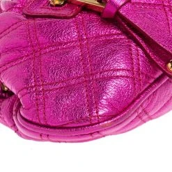Marc Jacobs Metallic Fuchsia Quilted Leather Little Stam Shoulder Bag For Women -Cheap Marc Jacobs Store luxury women marc jacobs used handbags p447128 1623064901 008