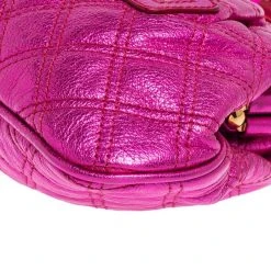 Marc Jacobs Metallic Fuchsia Quilted Leather Little Stam Shoulder Bag For Women -Cheap Marc Jacobs Store luxury women marc jacobs used handbags p447128 1623064907 009
