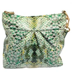 Marc Jacobs Green/Yellow Python Embossed PVC Slim Crossbody Bag For Women -Cheap Marc Jacobs Store luxury women marc jacobs used handbags p456103 005