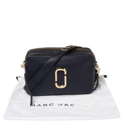 Marc Jacobs Blue Leather The Softshot 27 Crossbody Bag For Women -Cheap Marc Jacobs Store luxury women marc jacobs used handbags p464968 005