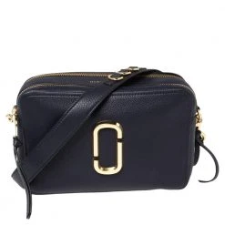 Marc Jacobs Blue Leather The Softshot 27 Crossbody Bag For Women