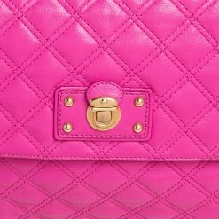Marc Jacobs Fuchsia Leather XL Single Shoulder Bag For Women -Cheap Marc Jacobs Store luxury women marc jacobs used handbags p466052 004