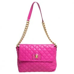 Marc Jacobs Fuchsia Leather XL Single Shoulder Bag For Women