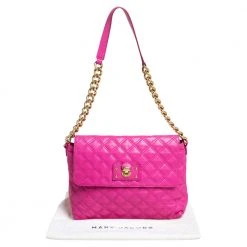 Marc Jacobs Fuchsia Leather XL Single Shoulder Bag For Women -Cheap Marc Jacobs Store luxury women marc jacobs used handbags p466052 006