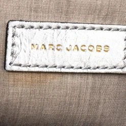 Marc Jacobs Metallic Silver Leather Flat Zip Clutch For Women -Cheap Marc Jacobs Store luxury women marc jacobs used handbags p466646 002