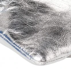 Marc Jacobs Metallic Silver Leather Flat Zip Clutch For Women -Cheap Marc Jacobs Store luxury women marc jacobs used handbags p466646 008