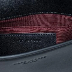 Marc Jacobs Black Leather Flap Shoulder Bag For Women -Cheap Marc Jacobs Store luxury women marc jacobs used handbags p467062 003