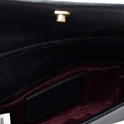 Marc Jacobs Black Leather Flap Shoulder Bag For Women -Cheap Marc Jacobs Store luxury women marc jacobs used handbags p467062 004