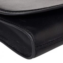 Marc Jacobs Black Leather Flap Shoulder Bag For Women -Cheap Marc Jacobs Store luxury women marc jacobs used handbags p467062 007