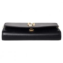 Marc Jacobs Black Leather Flap Shoulder Bag For Women -Cheap Marc Jacobs Store luxury women marc jacobs used handbags p467062 011