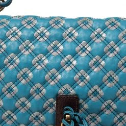 Marc Jacobs Blue Printed Leather Flap Padlock Shoulder Bag For Women 15 Marc Jacobs Blue Printed Leather Flap Padlock Shoulder Bag For Women -Cheap Marc Jacobs Store luxury women marc jacobs used handbags p467264 011