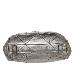 Marc Jacobs Metallic Grey Quilted Leather Stam Satchel For Women -Cheap Marc Jacobs Store luxury women marc jacobs used handbags p475203 010