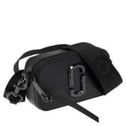 Marc Jacobs Black Glossy Leather Snapshot Camera Crossbody Bag For Women -Cheap Marc Jacobs Store luxury women marc jacobs used handbags p480674 009
