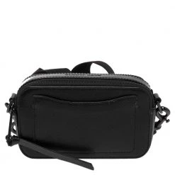Marc Jacobs Black Glossy Leather Snapshot Camera Crossbody Bag For Women -Cheap Marc Jacobs Store luxury women marc jacobs used handbags p480674 011