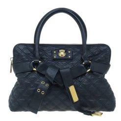 Marc Jacobs Black Quilted Leather Bruna Tote For Women