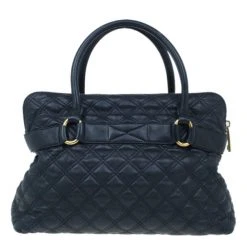Marc Jacobs Black Quilted Leather Bruna Tote For Women -Cheap Marc Jacobs Store luxury women marc jacobs used handbags p4822 004