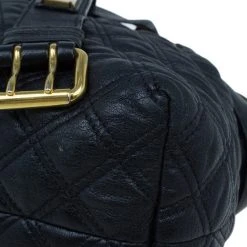 Marc Jacobs Black Quilted Leather Bruna Tote For Women -Cheap Marc Jacobs Store luxury women marc jacobs used handbags p4822 012