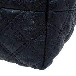 Marc Jacobs Black Quilted Leather Bruna Tote For Women -Cheap Marc Jacobs Store luxury women marc jacobs used handbags p4822 014