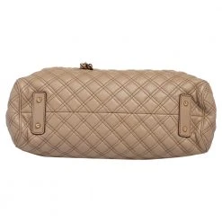 Marc Jacobs Beige Quilted Leather Stam Satchel For Women -Cheap Marc Jacobs Store luxury women marc jacobs used handbags p482873 005