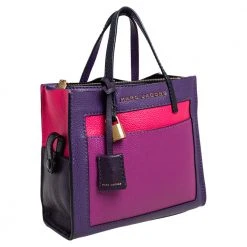 Marc Jacobs Multicolor Leather Mini Colorblocked Grind Tote For Women -Cheap Marc Jacobs Store luxury women marc jacobs used handbags p485755 012