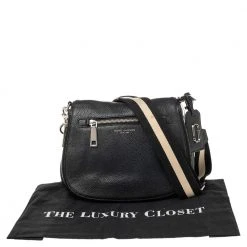 Marc Jacobs Black Leather Nomad Crossbody Bag For Women -Cheap Marc Jacobs Store luxury women marc jacobs used handbags p489268 005
