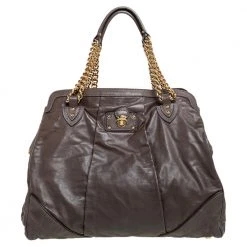 Marc Jacobs Grey Quilted Leather Alyona Satchel For Women