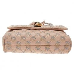 Marc Jacobs Pink Leather Lock Flap Chain Bag For Women -Cheap Marc Jacobs Store luxury women marc jacobs used handbags p494326 008