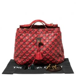 Marc Jacobs Red/Metallic Quilted Leather Memphis Robert Jena Shoulder Bag For Women -Cheap Marc Jacobs Store luxury women marc jacobs used handbags p495024 007