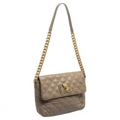 Marc Jacobs Taupe Leather Day To Night Single Shoulder Bag For Women -Cheap Marc Jacobs Store luxury women marc jacobs used handbags p500099 007