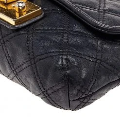 Marc Jacobs Black Quilted Leather Baroque Shoulder Bag For Women 21 Marc Jacobs Black Quilted Leather Baroque Shoulder Bag For Women -Cheap Marc Jacobs Store luxury women marc jacobs used handbags p502591 003