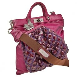 Marc Jacobs Purple Leather Robert Duffy Tote For Women -Cheap Marc Jacobs Store luxury women marc jacobs used handbags p505518 007