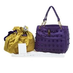 Marc Jacobs Purple Lambskin Studded Jet Tote For Women -Cheap Marc Jacobs Store luxury women marc jacobs used handbags p50699 017