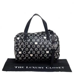 Marc Jacobs Black/White Dreamy Logo Coated Canvas And Leather Eazy Taryn Boston Bag For Women 19 Marc Jacobs Black/White Dreamy Logo Coated Canvas And Leather Eazy Taryn Boston Bag For Women -Cheap Marc Jacobs Store luxury women marc jacobs used handbags p510901 011