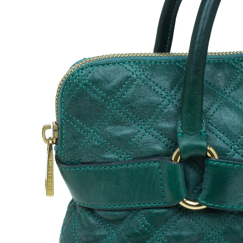 Marc Jacobs Green Quilted Leather Bruna Belted Tote For Women 7 Marc Jacobs Green Quilted Leather Bruna Belted Tote For Women - Image 7
