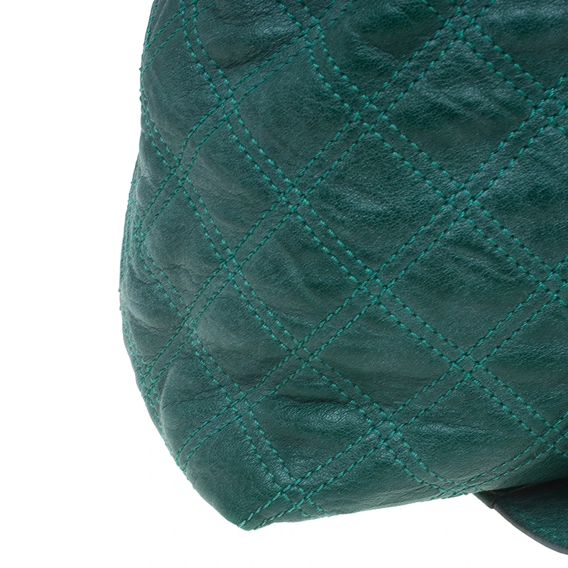 Marc Jacobs Green Quilted Leather Bruna Belted Tote For Women 10 Marc Jacobs Green Quilted Leather Bruna Belted Tote For Women - Image 10