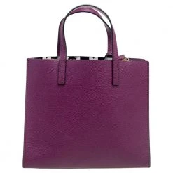 Marc Jacobs Purple Leather Mini Grind Tote For Women -Cheap Marc Jacobs Store luxury women marc jacobs used handbags p519581 008