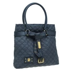 Marc Jacobs Dark Grey Quilted Leather Casey Double Stitch Tote For Women -Cheap Marc Jacobs Store luxury women marc jacobs used handbags p52292 0003