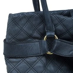 Marc Jacobs Dark Grey Quilted Leather Casey Double Stitch Tote For Women -Cheap Marc Jacobs Store luxury women marc jacobs used handbags p52292 0007