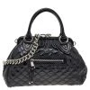 Marc Jacobs Black Quilted Patent Leather Stam Shoulder Bag For Women