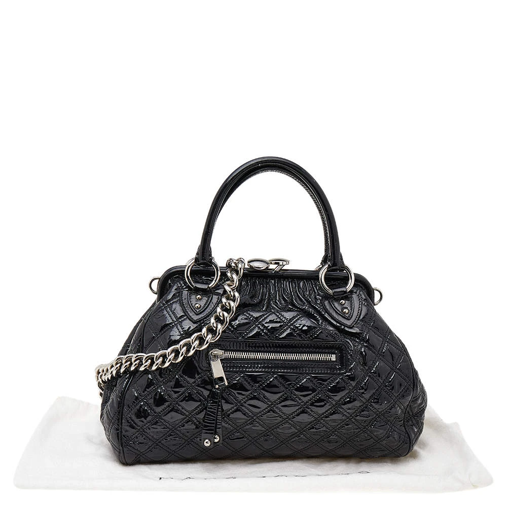 Marc Jacobs Black Quilted Patent Leather Stam Shoulder Bag For Women 9 Marc Jacobs Black Quilted Patent Leather Stam Shoulder Bag For Women - Image 9