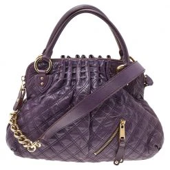 Marc Jacobs Purple Quilted Leather Cecilia Satchel For Women
