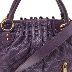 Marc Jacobs Purple Quilted Leather Cecilia Satchel For Women -Cheap Marc Jacobs Store luxury women marc jacobs used handbags p535680 010