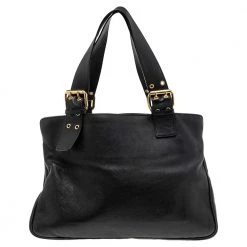 Marc Jacobs Black Leather Front Pocket Tote For Women -Cheap Marc Jacobs Store luxury women marc jacobs used handbags p552291 004